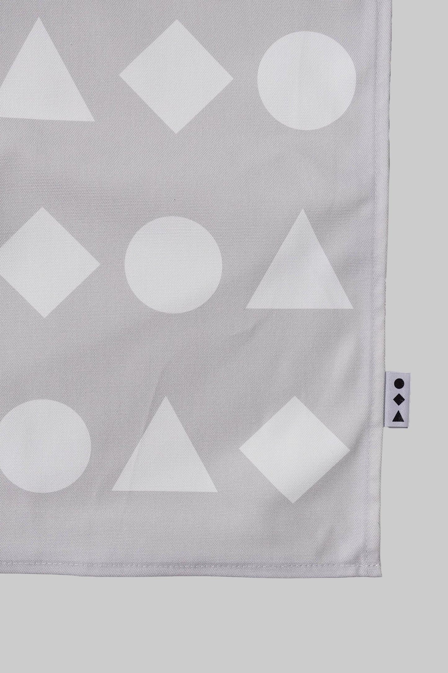 White Geometric Shapes Tea Towel
