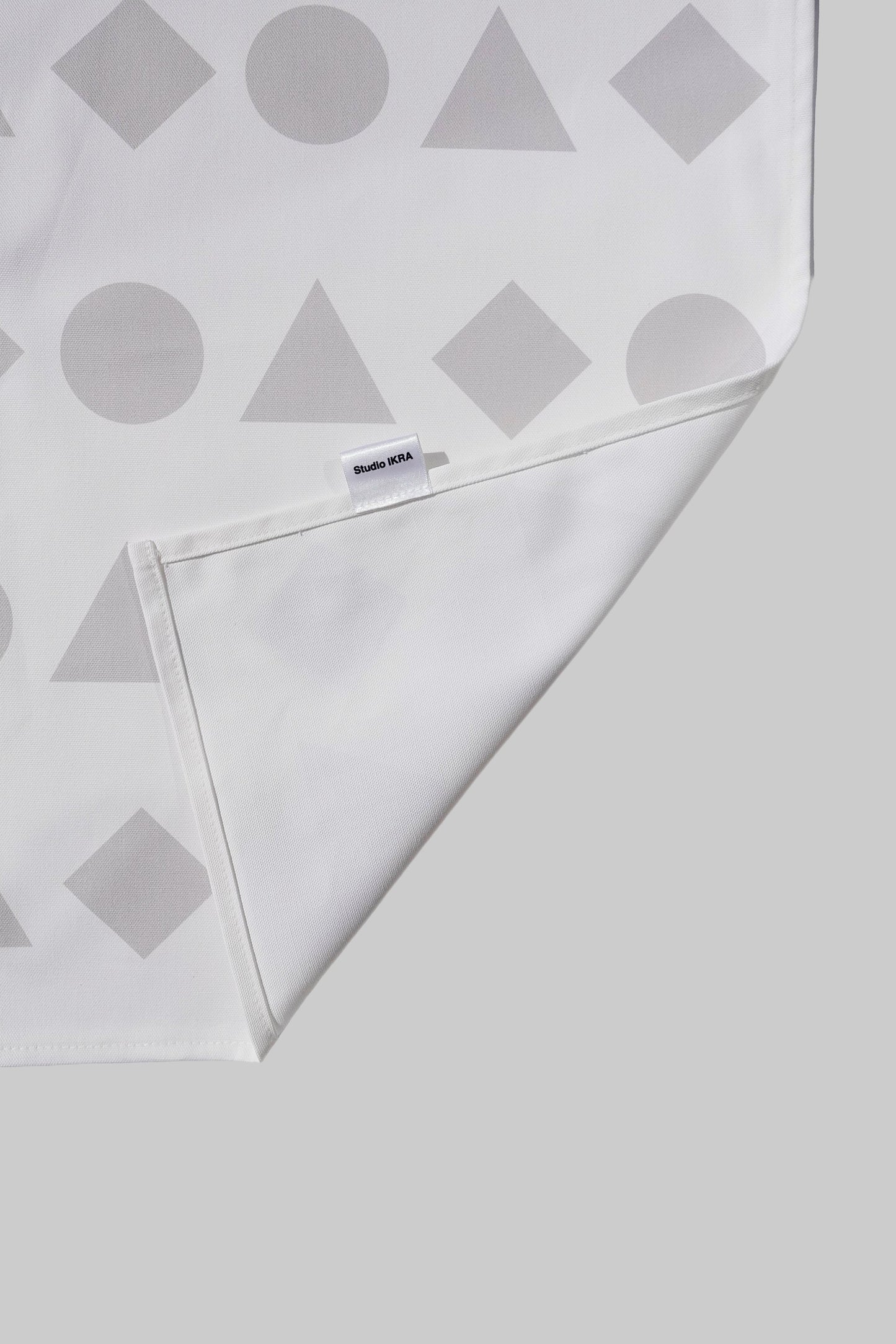 Grey Geometric Shapes Tea Towel