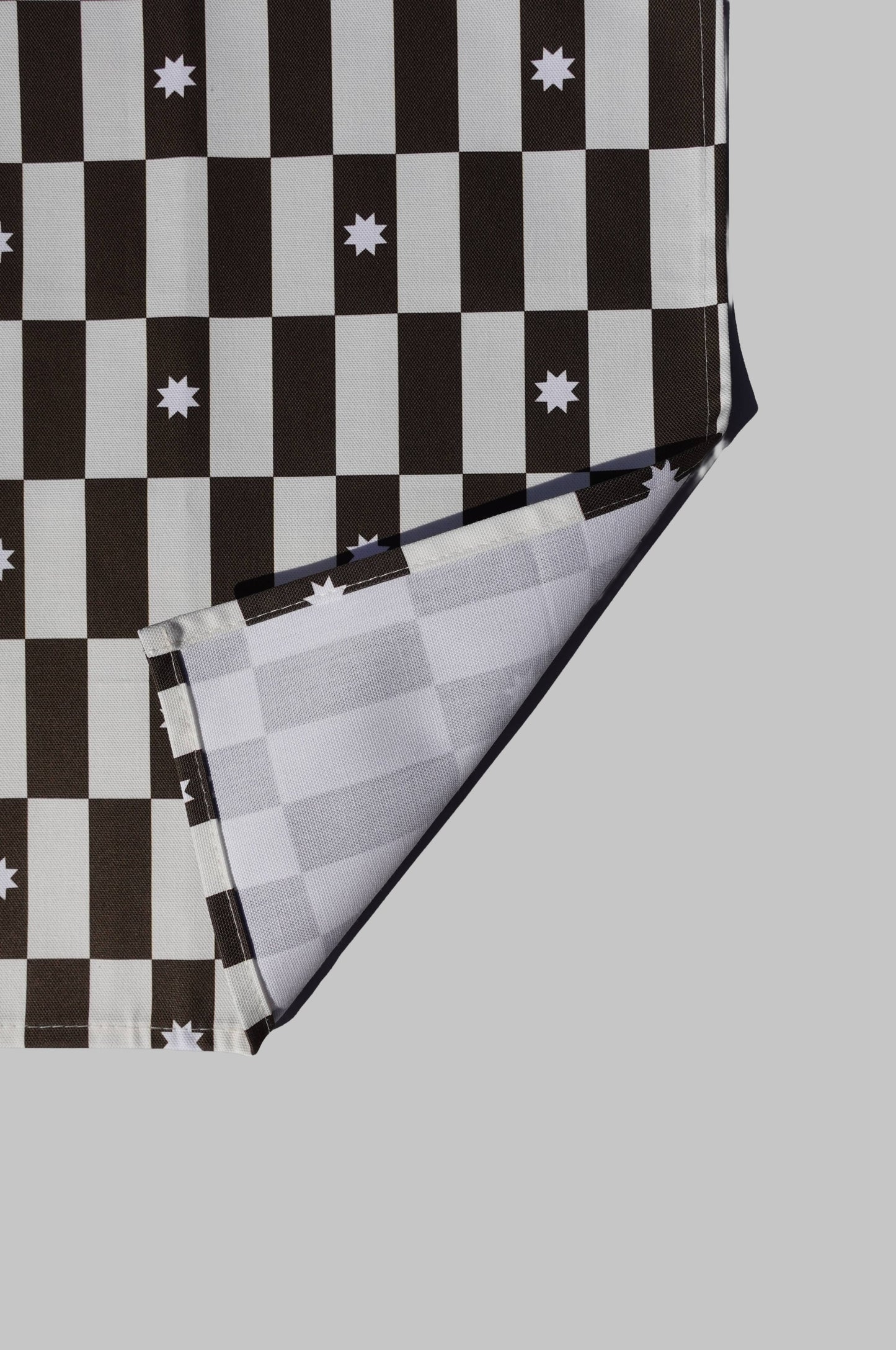 Brown Checkers & Stars Napkins Set of 2