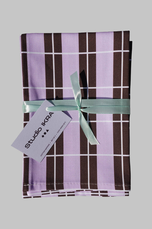 Pink Tartan Napkins Set of 2