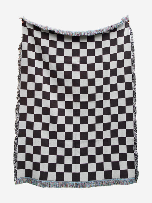 Brown Classic Check Woven Throw Blanket