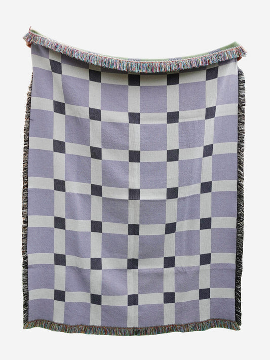 The Gingham Check Woven Throw Blanket