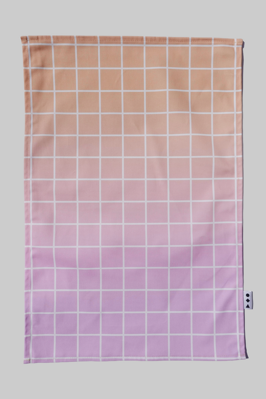 Sunset Grid Tea Towel